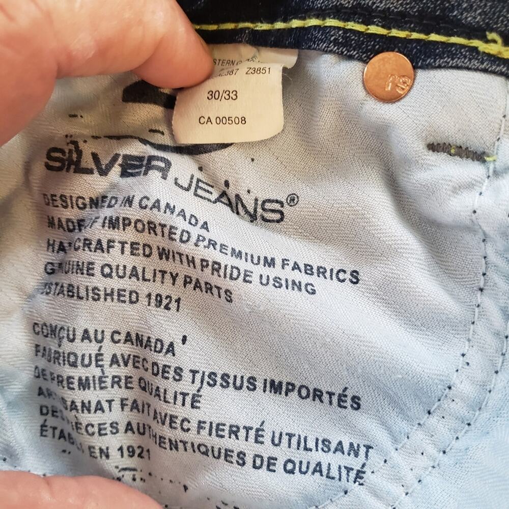 Silver flare Leg jeans belle star bootcut dark wash size 30/33 - Picture 9 of 9